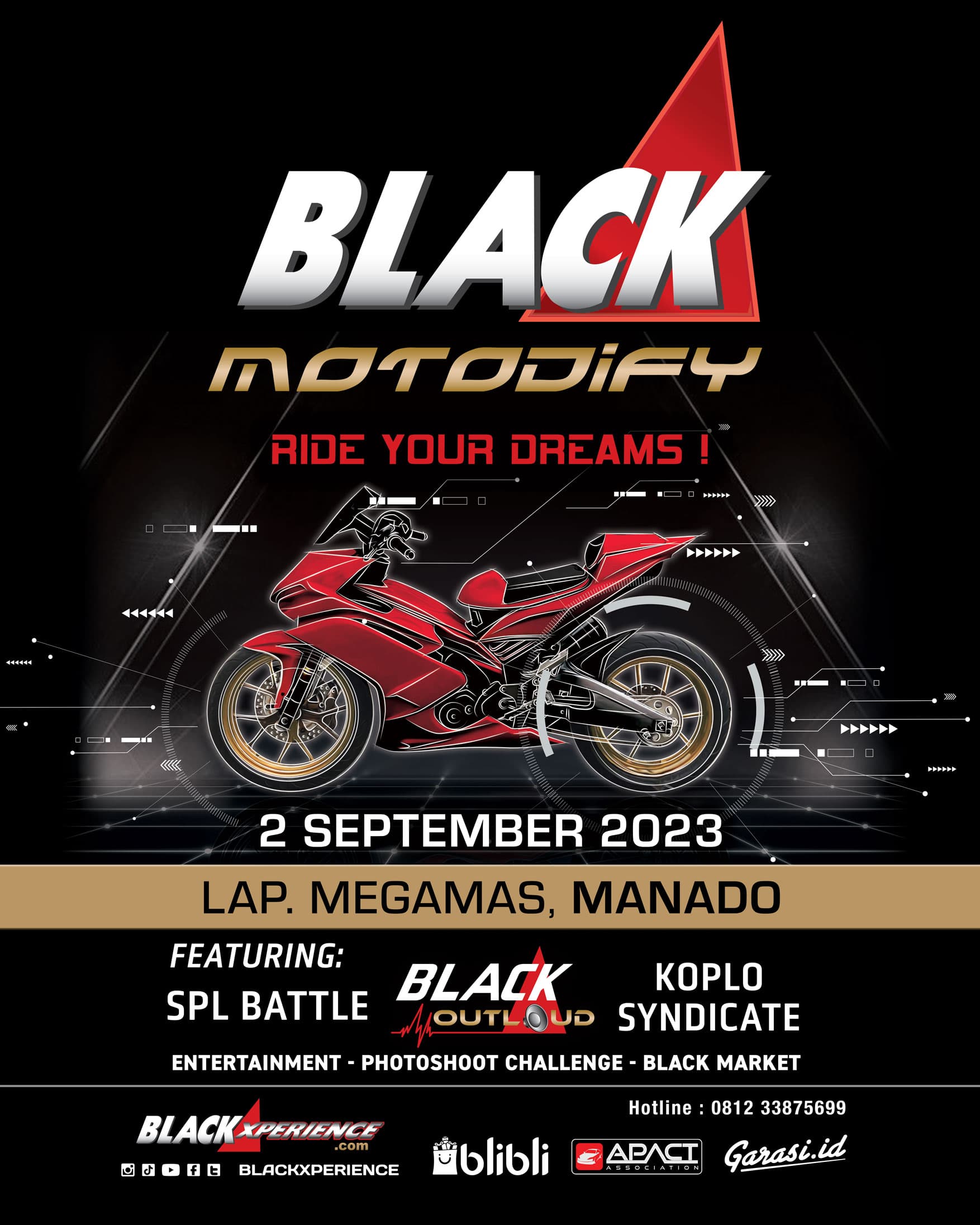 Entertainment Black Motodify dari Koplo Sindicate, Black Shot Challenge dan Balapan Virtual
