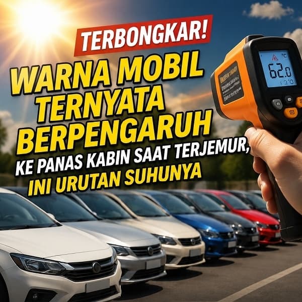 Terbongkar! Warna Mobil Ternyata Berpengaruh ke Panas Kabin Saat Terjemur, Ini Urutan Suhunya