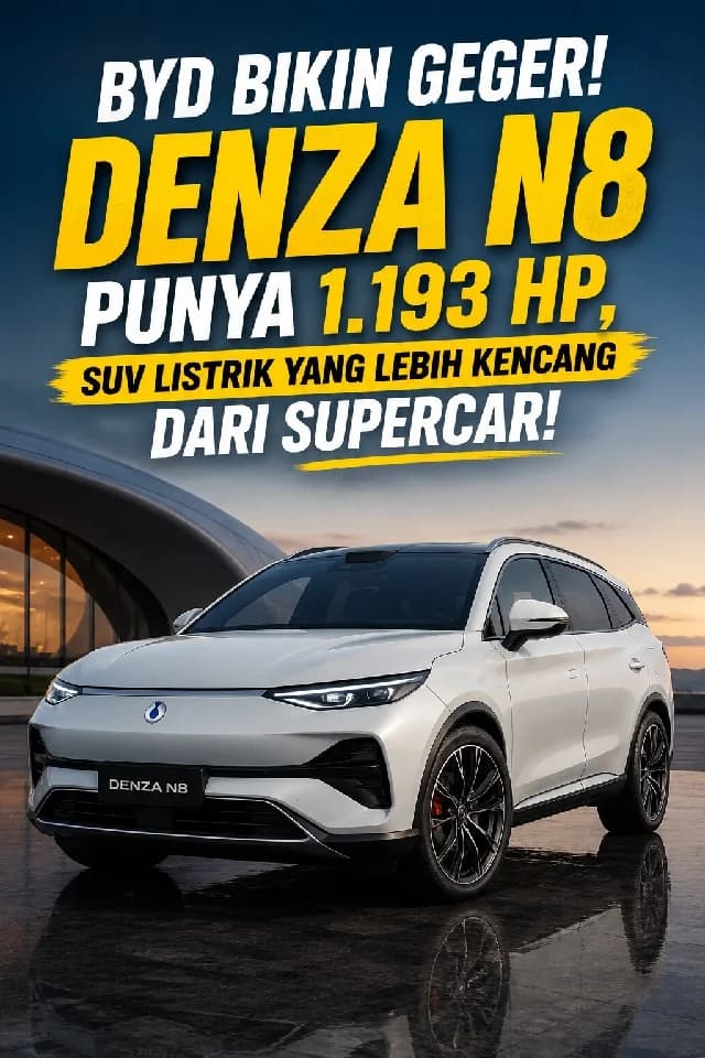 BYD Bikin Geger, Denza N8 Hadir dengan 1.193 HP, SUV Listrik Lebih Kencang dari Supercar