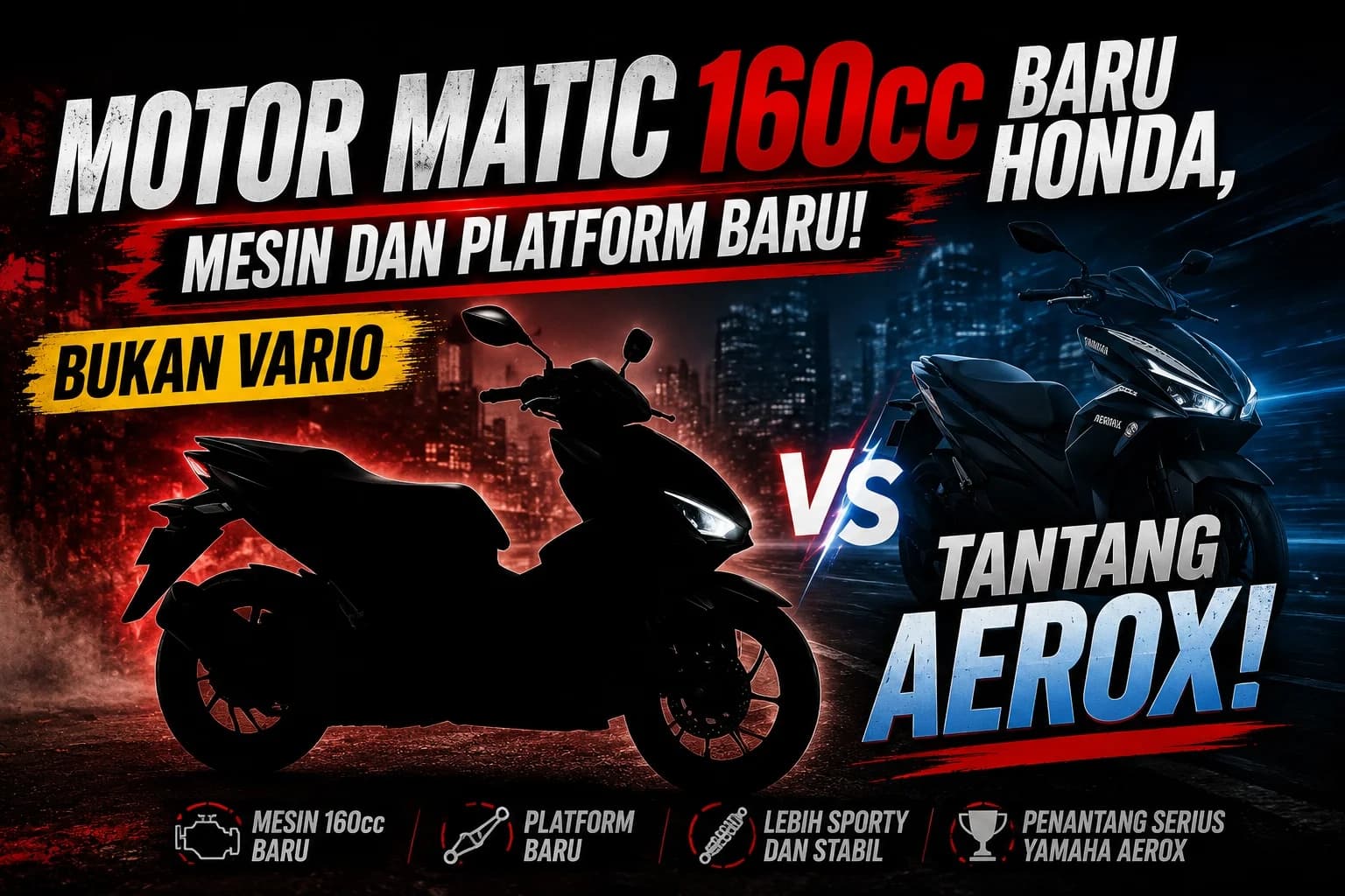 Bukan Vario! Honda Diam-Diam Siapkan Motor Matic 160 cc Penantang Aerox, Mesin dan Platform Baru