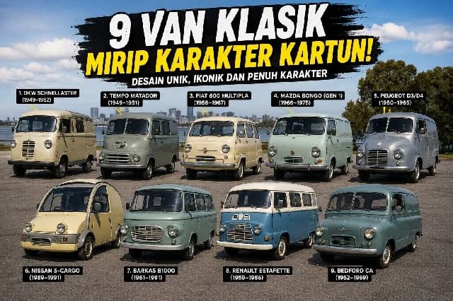 9 Mobil Van Jadul Paling Unik di Dunia, Desainnya Mirip Banget Karakter Kartun