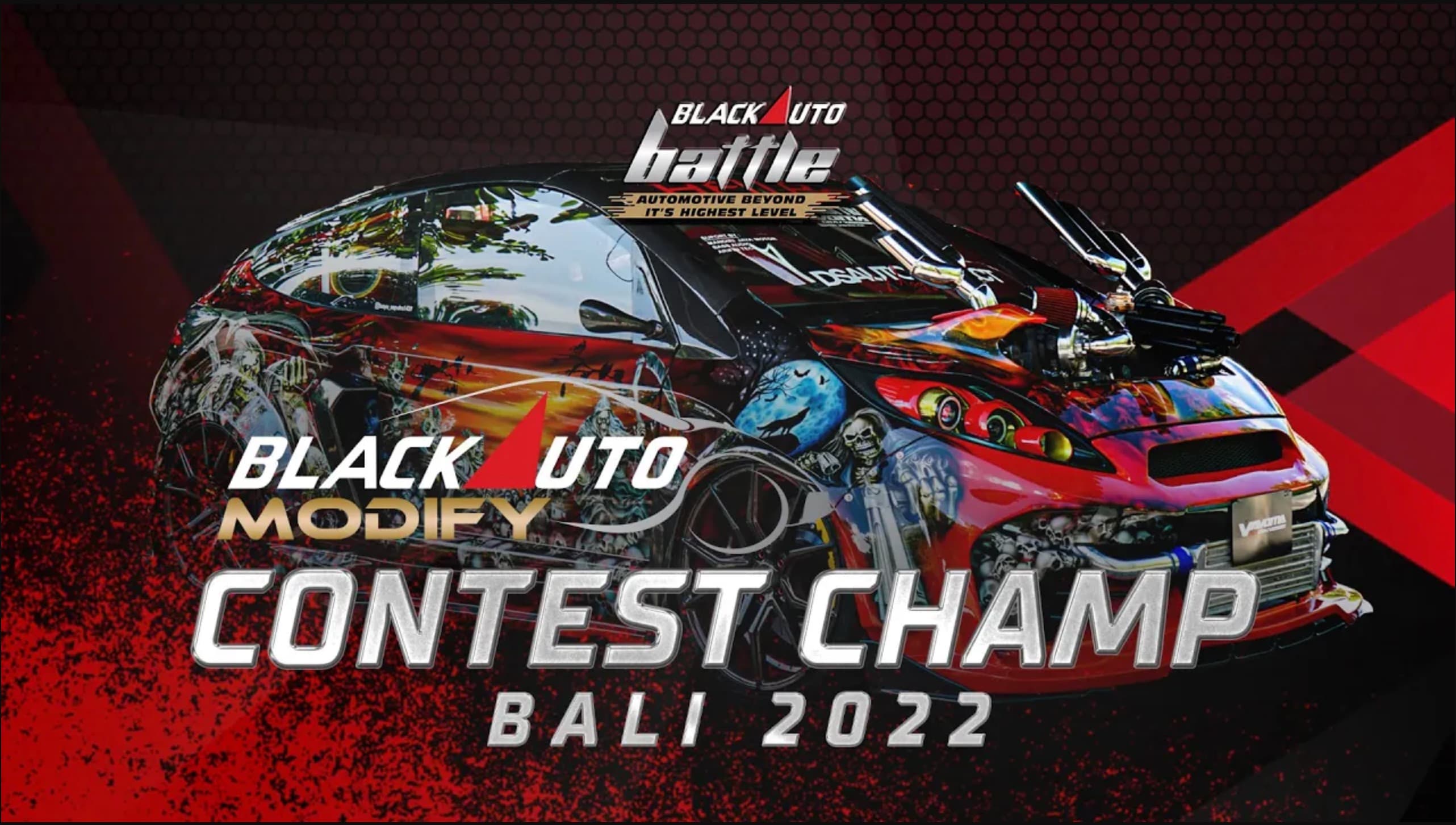 Modifikasi Honda Jazz 'Hellboy' Asli Bali, Sabet The Contest Car Champ BlackAuto Battle Bali 2022