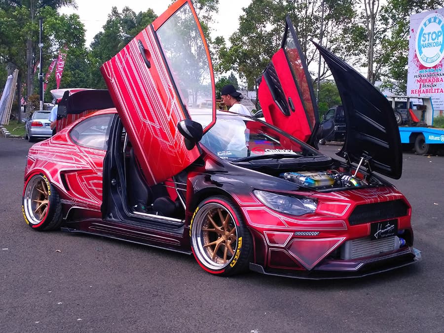 Honda Civic Galaxy Auto Concept Bandung Tampil Ekstrim di BlackAuto Battle Purwokerto