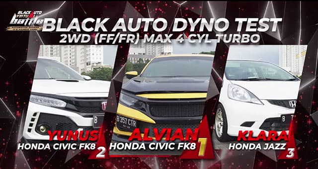 Dominasi JDM Civic Type R di BlackAuto Dyno Test Final Battle