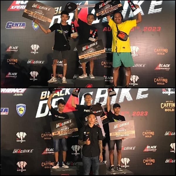 Daftar Pemenang Black Drag Bike 2023 Sidoarjo, Okto Zalfa Juara Umum Pemula, Joko Precil Juara Umum Seeded