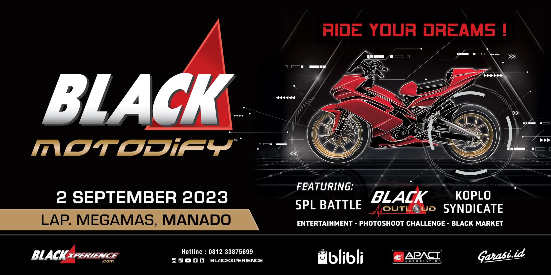 Black Motodify 2023: Ada 144 Slot Hadir dengan 10 Kelas, Kontes SPL Manado 3 Kelas