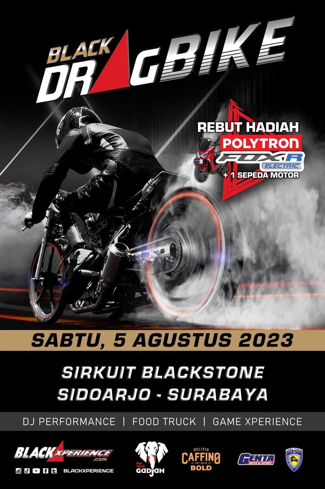 Dragster HEREX Sumory Digelar Malam Hari dan Napak Tilas Black Drag Bike 2022