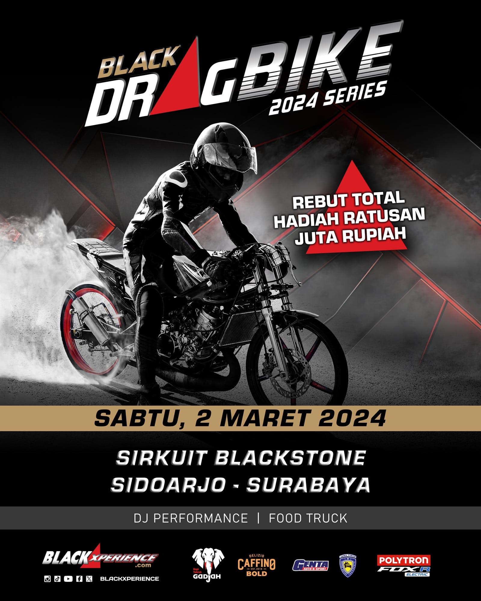 Black Drag Bike 2024 Seri Pertama Siap Digelar di Sirkuit Blackstone