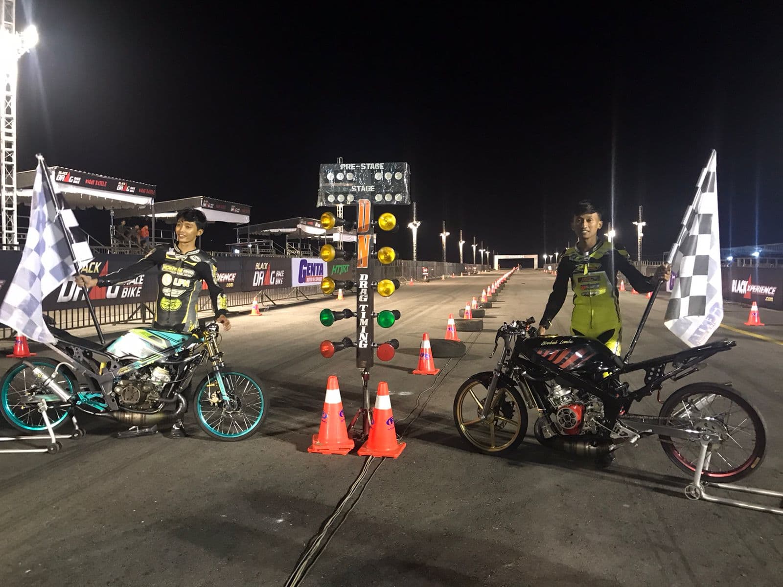 Black Drag Bike Night Battle Pertama di Yogyakarta, Gery Percil dan Beng-Beng Juara Umum Sekaligus Saksi Sejarah
