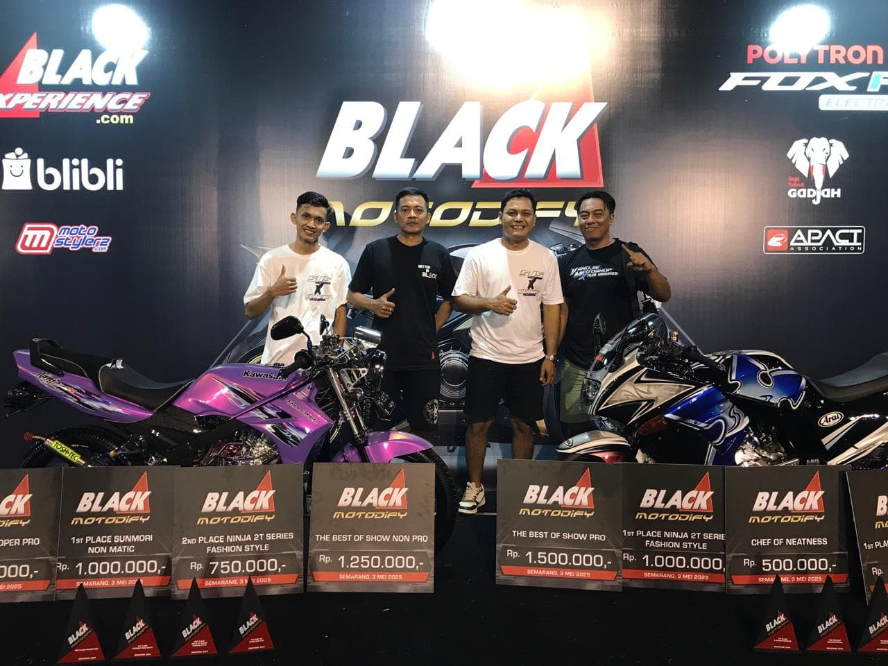 Ninja Serpico Vandjie dan Ninja SS SJS Menghuni Podium Terhormat Black Motodify Semarang 2025