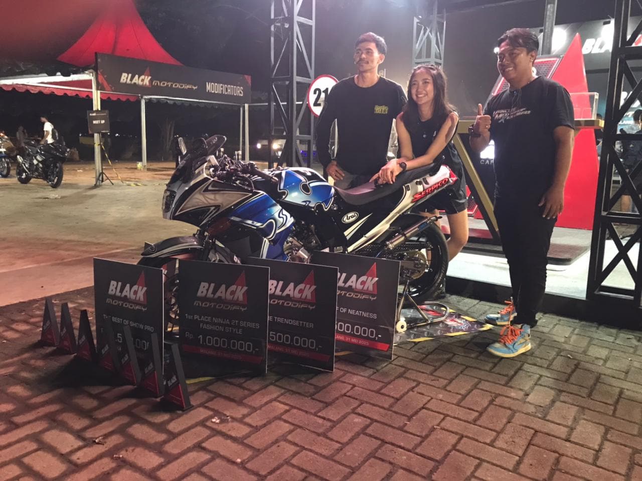 Black Motodify 2025 Malang, Serpico Vandjie dan Xmax Nakano Juara Tertinggi, Simak Podiumnya Pals