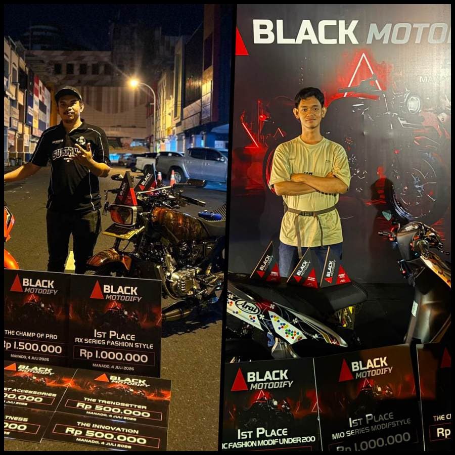 List Pemenang Black Motodify Manado 2026, Mana Motor Favoritmu ?